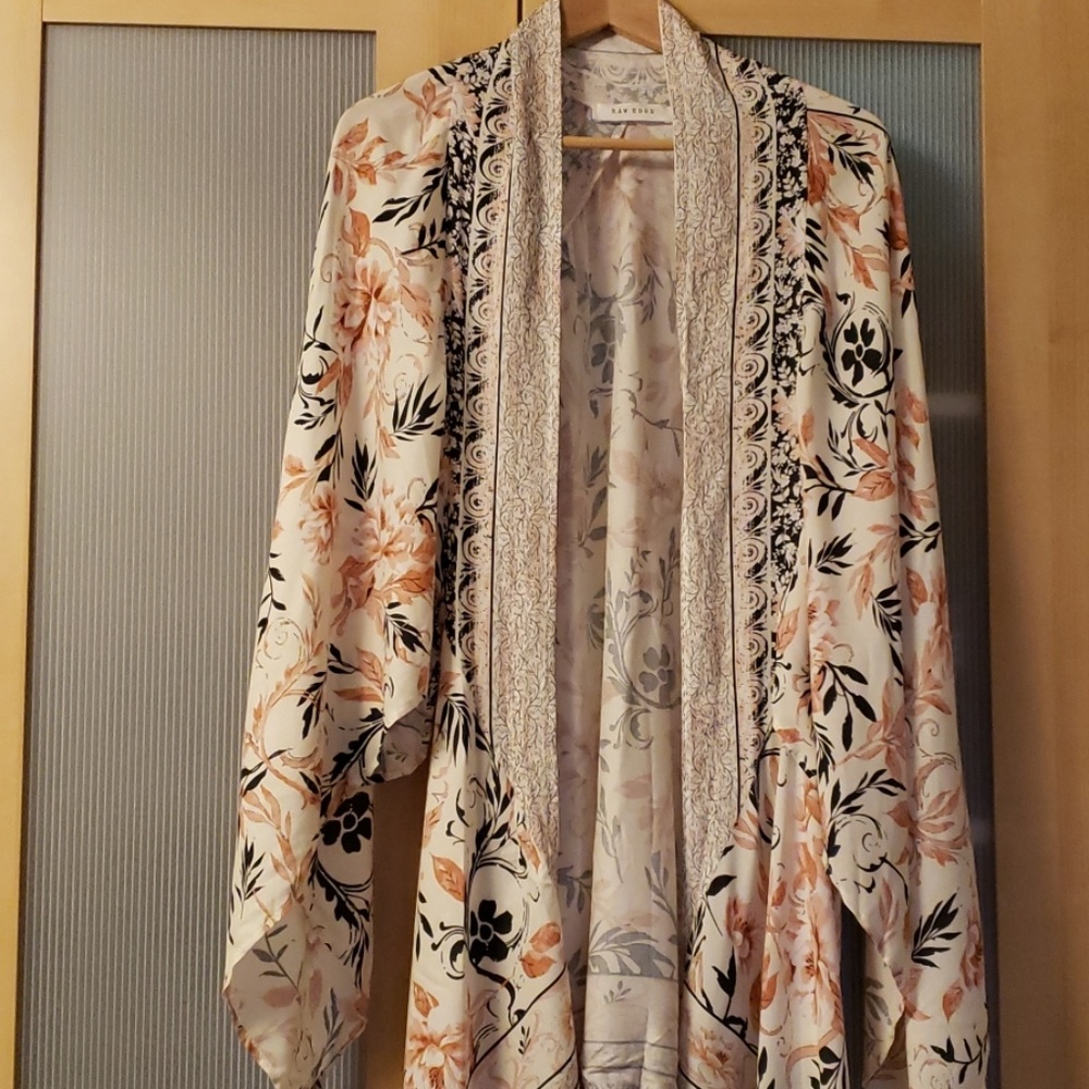 Floral Long Cardigan/Coverup
